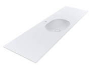 Раковина для ванної Miraggio New York 1850 Matt 185х55 см Miramarble Matt білий матовий 69125564