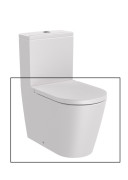 Чаша унітазу-компакту Roca Inspira Rimless 37,5х64,5 см сантехнічна кераміка перлинний A342526630