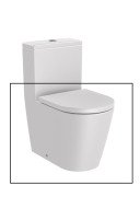 Чаша унитаза-компакта Roca Inspira Rimless 37,5х60 см сантехническая керамика жемчужный A342529630