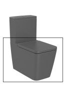 Чаша унітазу-компакту Roca Inspira Rimless 37,5х64,5 см сантехнічна кераміка онікс A342536640