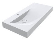 Раковина для ванної Miraggio Viola 1000 L 100х46 см Miramarble білий глянсовий 0002658