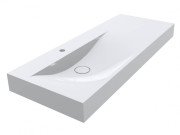 Раковина для ванной Miraggio Viola 1200 L 120х46 см Miramarble белый глянцевый 0002661