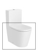 Чаша унитаза-компакта Roca Inspira Rimless 37,5х64,5 см сантехническая керамика белый матовый A342526620