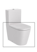 Чаша унітазу-компакту Roca Inspira Rimless 37,5х64,5 см сантехнічна кераміка перлинний A342526630