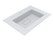 Раковина для ванної Miraggio Erica 700 70х50 см Miramarble білий глянсовий 8813351