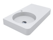 Раковина для ванной Miraggio Loop 800 L Matt 79,7х44,8 см Miramarble Matt белый матовый 8813982