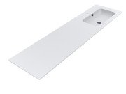 Раковина для ванной Miraggio Della 1900 R Matt 190х50 см Miramarble Matt белый матовый 8813763