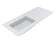 Раковина для ванной Miraggio Erica 1200 L 120х50 см Miramarble белый глянцевый 8813567