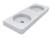 Раковина для ванної Miraggio Loop 1200-2 Matt 119,7х44,8 см Miramarble Matt білий матовий 8814002