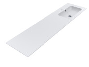 Раковина для ванной Miraggio Della 1900 R 190х50 см Mirasoft белый матовый 8813764