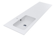 Раковина для ванной Miraggio Della 1900 L 190х50 см Mirasoft белый матовый 8813774