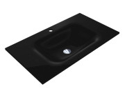 Раковина для ванної Miraggio Jessel 800 80х45 см Mirastone black shine 0002602