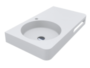 Раковина для ванної Miraggio Loop 800 L 79,7х44,8 см Mirasoft білий матовий 8813983