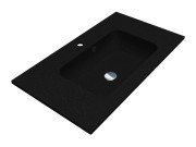 Раковина для ванной Miraggio Della 800 80х45 см Mirastone black shine 0002598