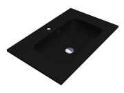 Раковина для ванної Miraggio Della 700 70х45 см Mirastone black shine 8813460