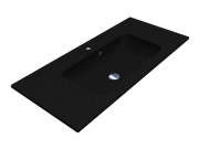 Раковина для ванної Miraggio Della 1000 100,1х45,1 см Mirastone black shine 8813462