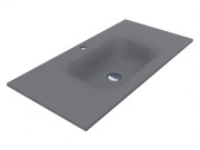 Раковина для ванной Miraggio Jessel 1000 100х45 см Mirastonе серый матовый 8813469