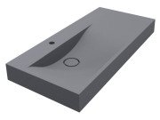 Раковина для ванної Miraggio Viola 1000 L 100х46 см Mirastonе сірий матовий 0002667