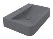 Раковина для ванної Miraggio Chamonix 65,5х43,2 см Mirastone сірий матовий 8813457