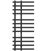 Полотенцесушитель водяной Deffi Atena П12 150х1200 нижнее подключение черный A.AT.120.15.12.B.A