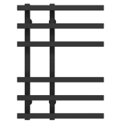 Полотенцесушитель водяной Deffi Atena П6 150х700 нижнее подключение черный A.AT.70.15.6.B.A