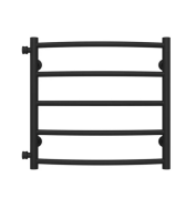 Сушка для рушників водяна Deffi Класик П5 500х500 бічне ліве підключення чорний C.DK.50.50.5.B.B