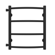 Сушка для рушників водяна Deffi Класик П4 400х500 бічне ліве підключення чорний C.DK.50.40.4.B.B