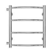 Сушка для рушників водяна Deffi Класик П4 400х500 бічне ліве підключення хром C.DK.50.40.4.C.B