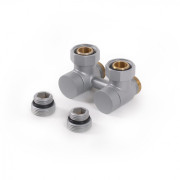 Кран Теrma комбинированный запорный угловой латунь сатин TGEOST001