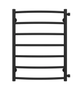 Сушка для рушників водяна Deffi Класик П7 500х700 бічне праве підключення чорний C.DK.70.50.7.B.C