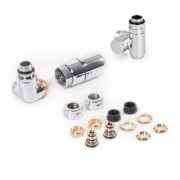 Комплект Теrma термостатический трехосевой с возможностью монтажа через клапан левый латунь хром WRZTCG4-CR