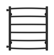 Сушка для рушників водяна Deffi Класик П6 500х600 бічне ліве підключення чорний C.DK.60.50.6.B.B