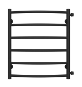 Сушка для рушників водяна Deffi Класик П6 500х600 бічне праве підключення чорний C.DK.60.50.6.B.C