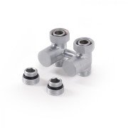 Кран Теrma комбінований запірний прямий латунь сатин TGEOST002