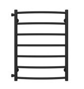 Полотенцесушитель водяной Deffi Классик П7 500х700 боковое левое подключение черный C.DK.70.50.7.B.B