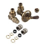 Комплект Теrma Сlassic Art регулюючий кутовий матова бронзаTGERANT03