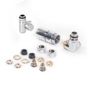 Комплект Терма термостатичний триосьовий з можливістю монтажу через клапан правий латунь хром WRZTCG5-CR