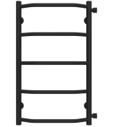 Сушка для рушників водяна Deffi Трапеція П5 400х700 бічне праве підключення чорний C.TR.70.40.5.B.C