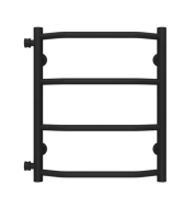 Полотенцесушитель водяной Deffi Трапеция П4 400х500 боковое левое подключение черный C.TR.50.40.4.B.B