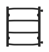 Полотенцесушитель водяной Deffi Трапеция П4 400х500 боковое правое подключение черный C.TR.50.40.4.B.C