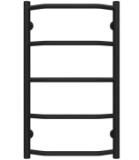 Полотенцесушитель водяной Deffi Трапеция П5 400х700 нижнее подключение черный C.TR.70.40.5.B.A