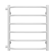 Сушка для рушників водяна Deffi Трапеція П6 500х600 бічне ліве підключення білий C.TR.60.50.6.W.B