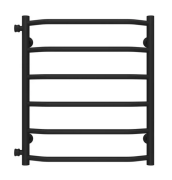 Полотенцесушитель водяной Deffi Трапеция П6 500х600 боковое левое подключение черный C.TR.60.50.6.B.B