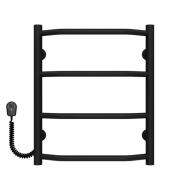 Електричний сушка для рушників Deffi Трапеція П4 400х500 ліве підключення чорний C.TR.50.40.4.E.B.L.5