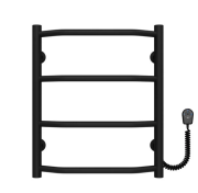 Електричний сушка для рушників Deffi Трапеція П4 400х500 праве підключення чорний C.TR.50.40.4.E.B.R.5