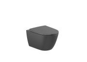Унитаз подвесной Roca Ona Compacto Rimless 36х53 см сантехническая керамика матовый черный A346687080
