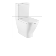 Чаша унітазу-компакту Roca Gap Square Rimless 34х60 см сантехнічна кераміка білий A34273A000