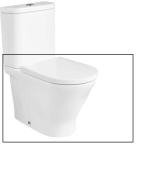 	Чаша унитазу-компакту Roca Gap Round Rimless 37х60 см сантехнічна кераміка білий A3420N7000