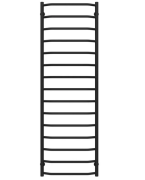 Сушка для рушників водяна Deffi Трапеція П15 500х1600 нижнє підключення чорний C.TR.160.50.15.B.A