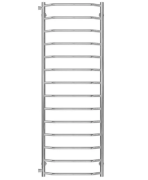 Сушка для рушників водяна Deffi Трапеція П14 500х1500 бічне ліве підключення хром C.TR.150.50.14.C.B